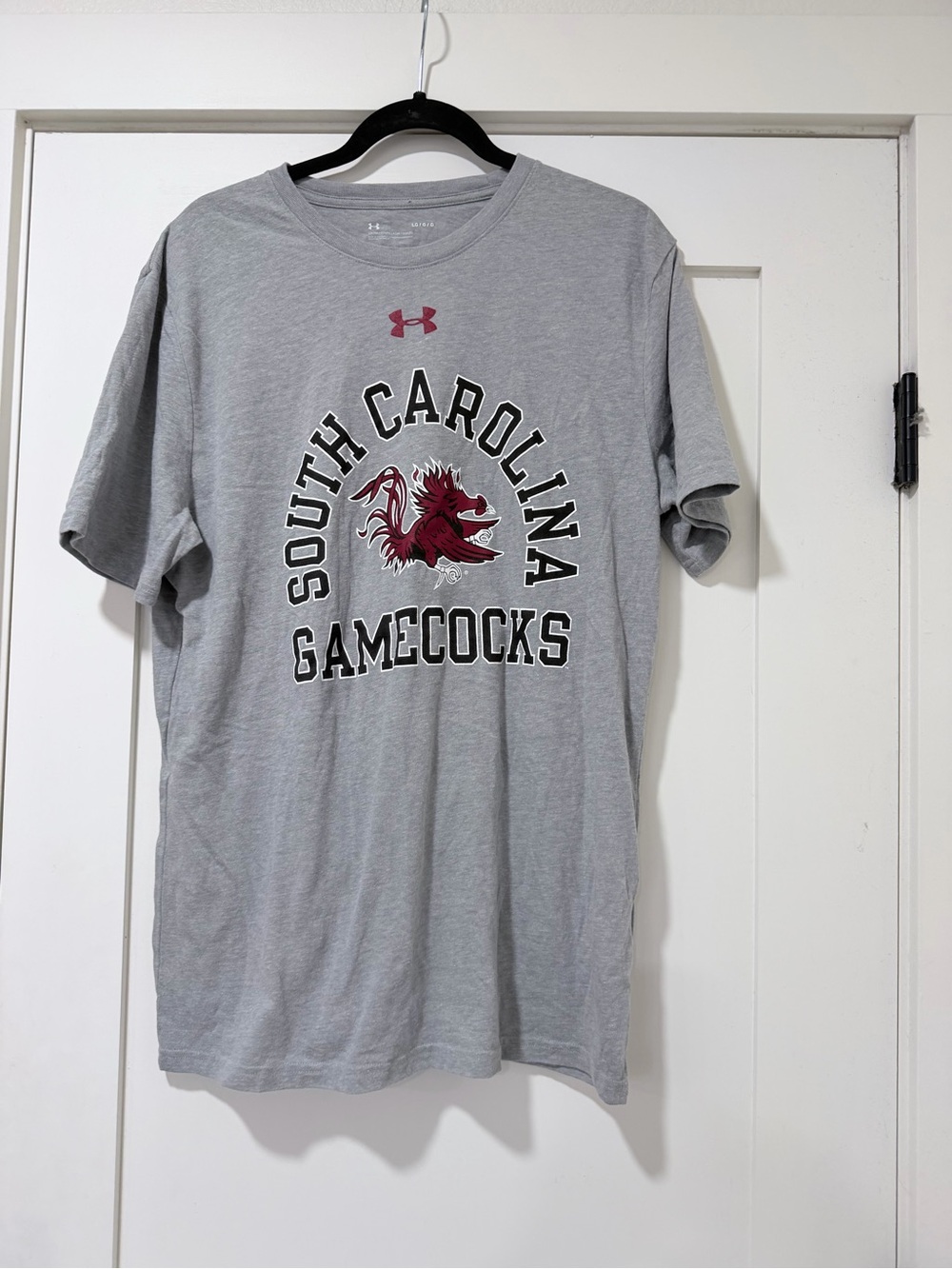 Under Armour Gray South Carolina Gamecocks Tee with Garnet Logo